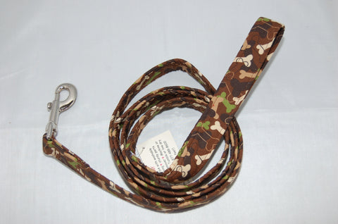 Camo Bones Print Dog Leash