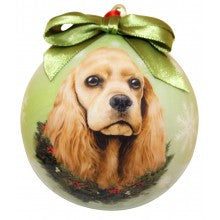 Cocker Spaniel, Buff Christmas Ornament